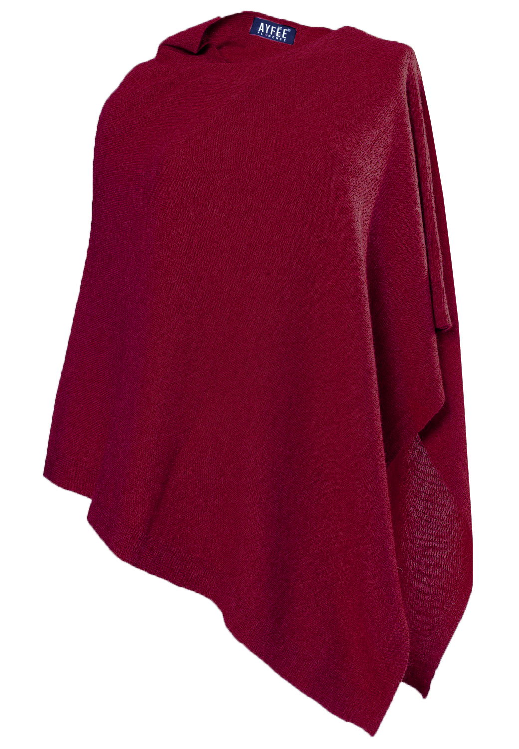 PONCHO MAGLIA, TG UNICA  - BORDEAU
